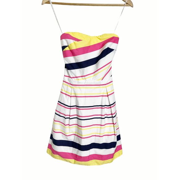 Lilly Pulitzer Striped Felicity Strapless A-Line Mini Dress Size 0 - Picture 2 of 9
